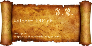 Weitner Márk névjegykártya
